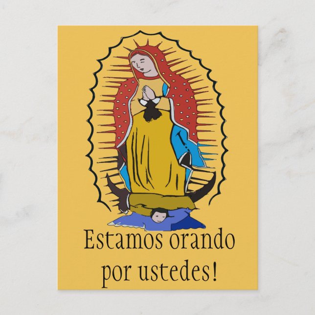Cartão Postal Estamos estocados! Virgem de Guadalupe (Frente)