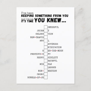 Cartão Postal Estamos tendo um bebê - Quebra-cabeça completo e r