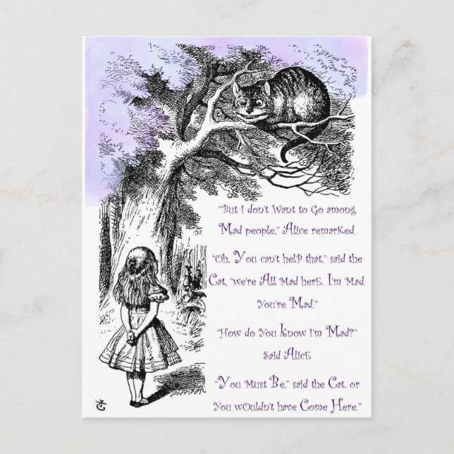 Cartão Postal Estamos todos loucos aqui (Frente)