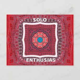 Cartão Postal Estampa de Arte com Padrão Ajrak da Cultura Sindhi