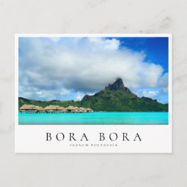 Cartão Postal Estância de água subterrânea e ilha de Bora Bora,