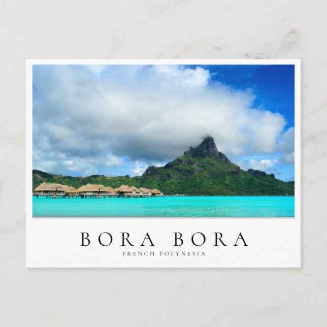 Cartão Postal Estância de água subterrânea e ilha de Bora Bora,  (Frente)