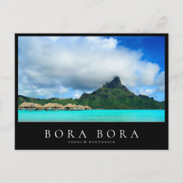 Cartão Postal Estância de água subterrânea e ilha de Bora Bora,
