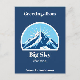 Cartão Postal estância de esqui de Big Sky Montana