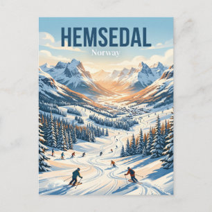 Cartão Postal Estância de Esqui Hemsedal Noruega