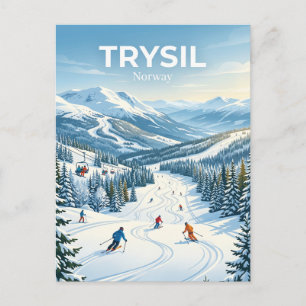 Cartão Postal Estância de Esqui Trysil Noruega