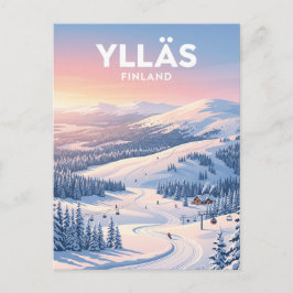 Cartão Postal Estância de Esqui Ylläs Finlândia