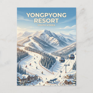 Cartão Postal Estância de Esqui Yongpyong Coreia do Sul