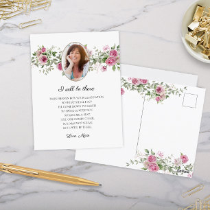 Cartão Postal Estarei Lá Rosas Memória da Mamãe Graduado