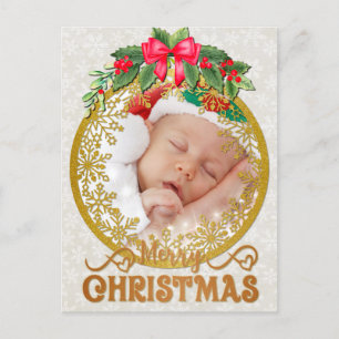 Cartão Postal Estatísticas de nascimento de novo bebê Natal