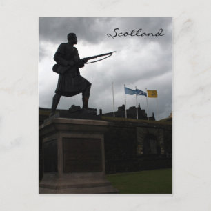 Cartão Postal estátua castelo de stirling