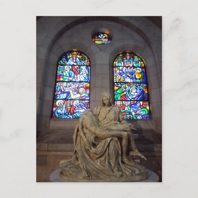 Cartão Postal estátua catedral (Frente)