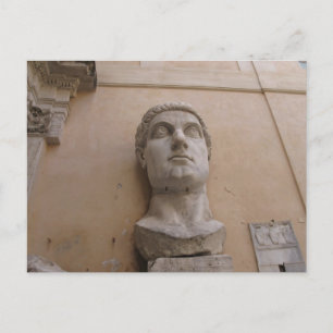 Cartão Postal Estátua colorida de Constantine, Roma, 315-220 CE.