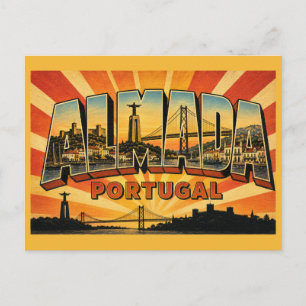 Cartão Postal Estátua Cristo Rei Almada Portugal