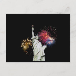 Cartão Postal Estátua da Liberdade - Antecedentes do Fireworks
