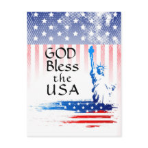 Estátua da Liberdade, Bandeira Americana Deus Aben