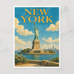 Cartão Postal Estátua da Liberdade de Nova York GeoSaga