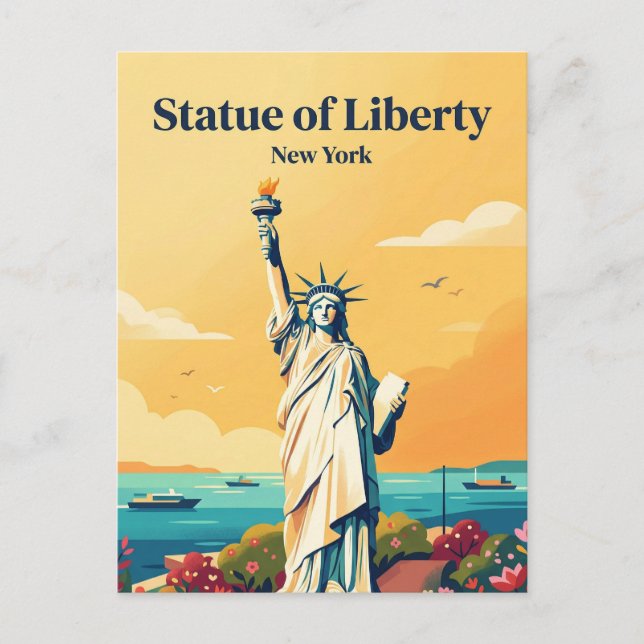 Cartão Postal Estátua da Liberdade EUA (Frente)