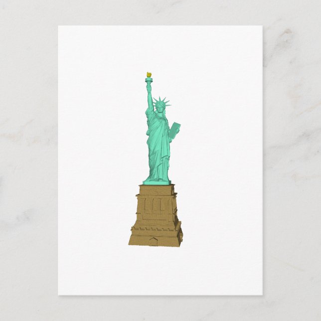 Cartão Postal Estátua da Liberdade: Modelo 3D: (Frente)