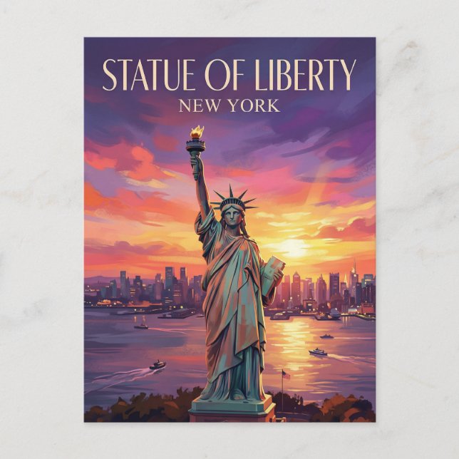 Cartão Postal Estátua da Liberdade Nova York (Frente)