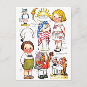 Cartão Postal Estátua da Liberdade Tio Sam George Washington Bon