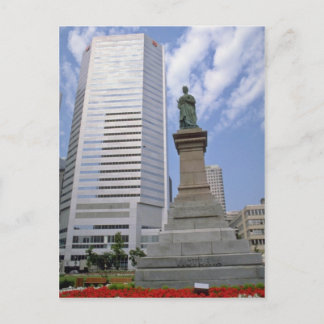 Cartão Postal Estátua da Rainha Vermelha Victoria, Montreal, flo