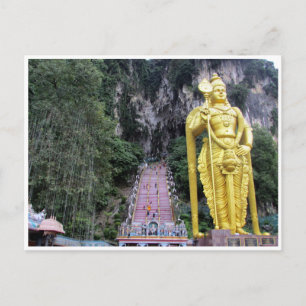 Cartão Postal estátua das cavernas de batu