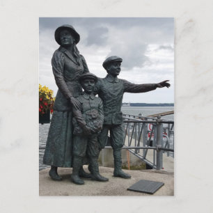 Cartão Postal Estátua de Annie Moore, Cobh, Condado de Cork, Irl