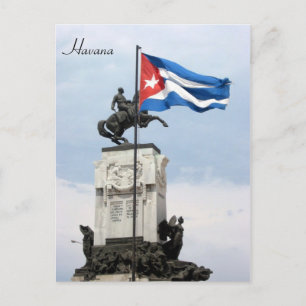 Cartão Postal estátua de bandeira havana