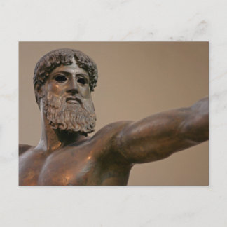 Cartão Postal Estátua de bronze Zeus na Grécia de Atenas