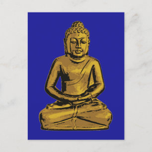 Cartão Postal Estátua de Buda ouro