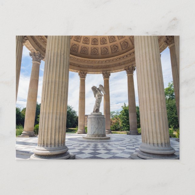 Cartão Postal Estátua de Cupido, Templo do amor em Versalhes (Frente)