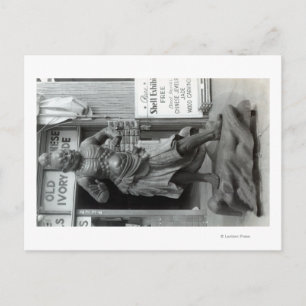 Cartão Postal Estátua de Guarda Templo no Compro Pacific Curio,