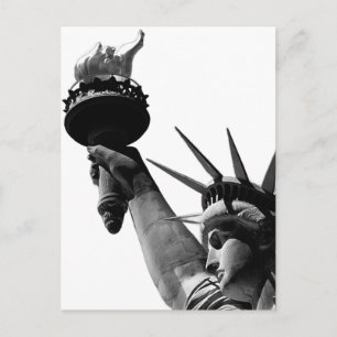 Cartão Postal Estátua de Liberdade Preta e Branca