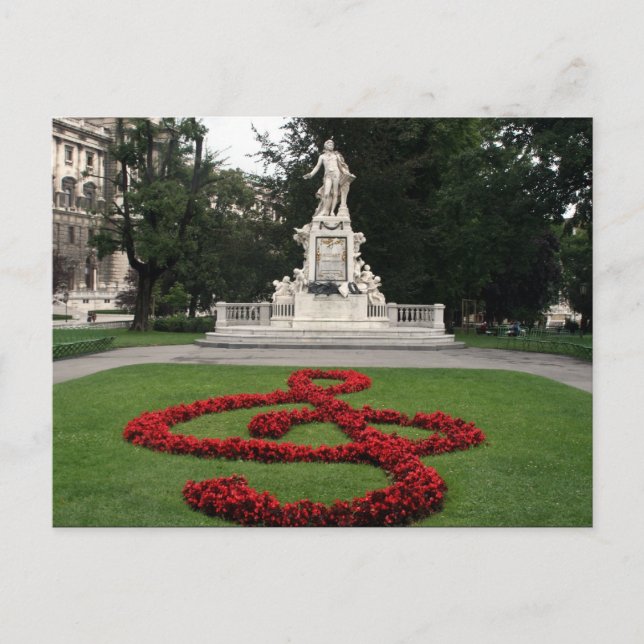 Cartão Postal estátua de Mozart (Frente)