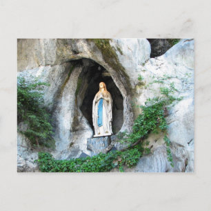 Cartão Postal Estátua de Nossa Senhora de Lourdes, Lourdes, Fra