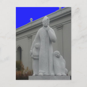 Cartão Postal estátua de padre