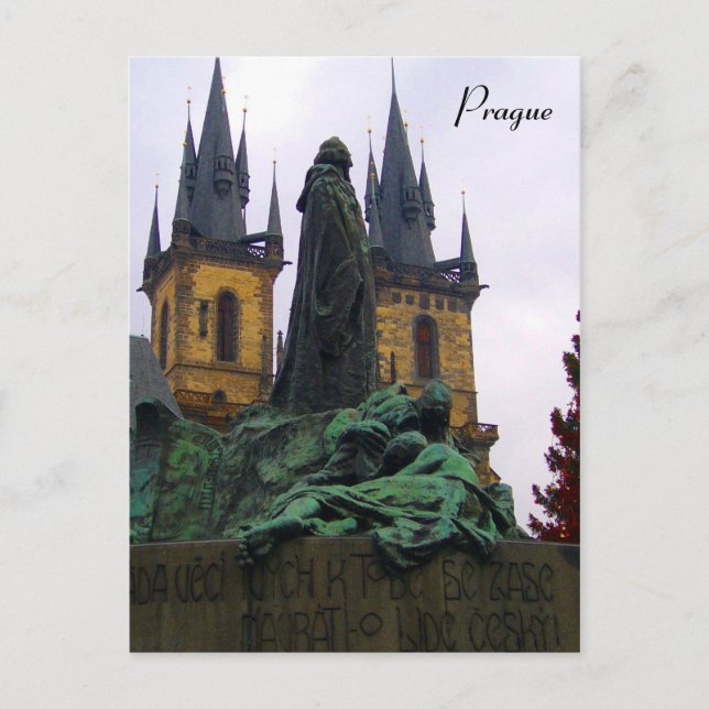 Cartão Postal estátua de praga (Frente)
