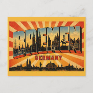 Cartão Postal Estátua de Roland em Bremen, Alemanha