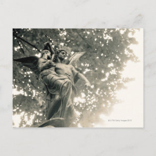 Cartão Postal Estátua de São Miguel, Cemitério de Pere Lachaise,