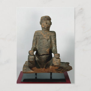 Cartão Postal Estátua de um homem sentado, Mbembe, Nigéria