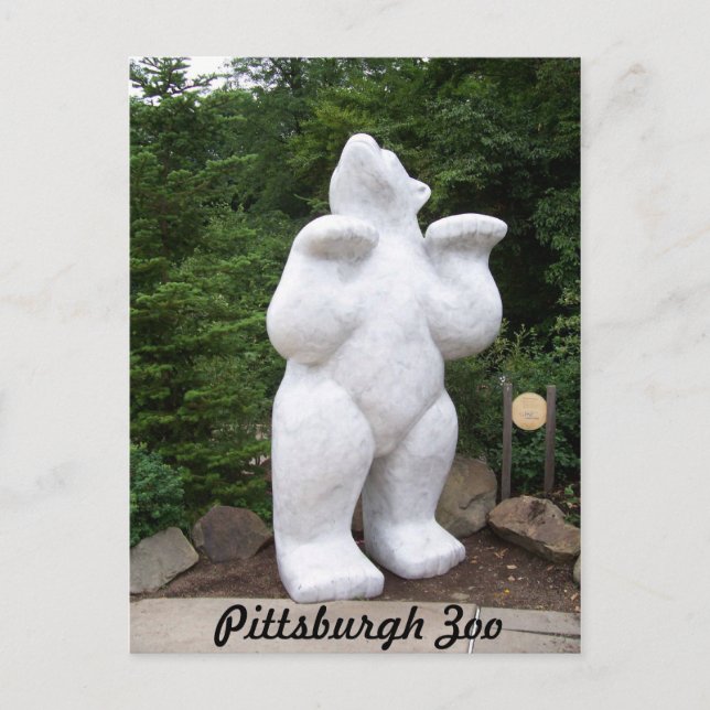 Cartão Postal Estátua de Urso Polar (Frente)
