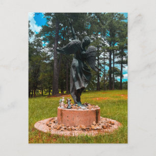 Cartão Postal Estátua do Anjo Cemitério Red Hill Milledgeville G