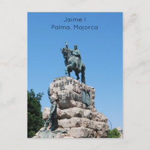 Cartão Postal Estátua equestre de Jaime I. em Placa Espanya Pos