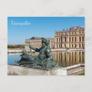 Cartão Postal Estátua Le Rhone no jardim do castelo de Versalhes