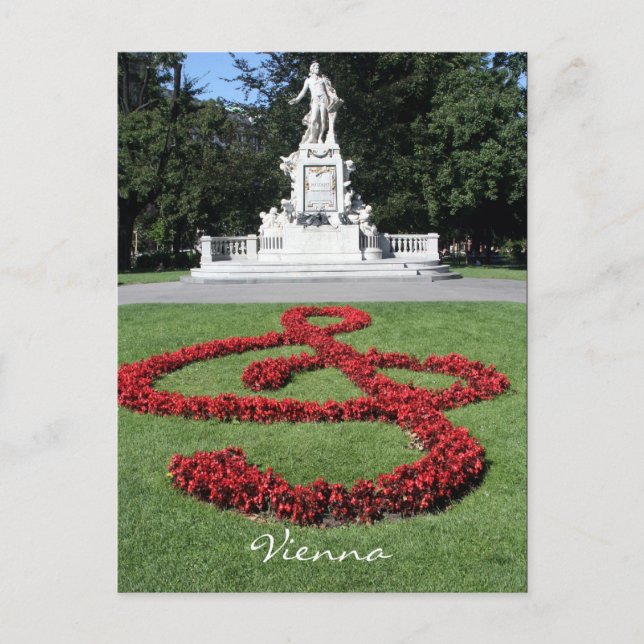 Cartão Postal estátua mozart (Frente)