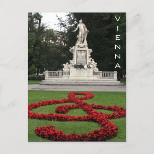 Cartão Postal estátua mozart vienna