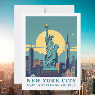 Cartão Postal Estátua Nova Iorque da Liberdade Viagem
