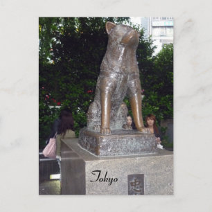 Cartão Postal estátua shibuya hachiko