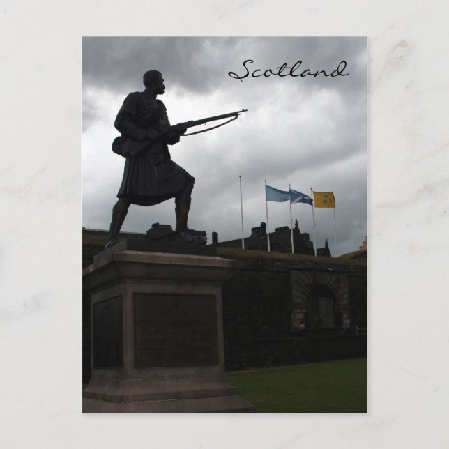 Cartão Postal estátua stirling castle (Frente)